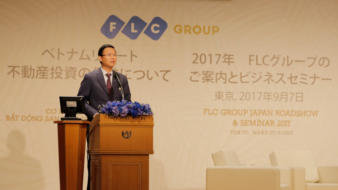  Ông Lê Thành Vinh, Tổng giám đốc Tập đoàn FLC phát biểu khai mạc Roadshow